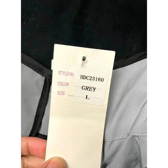 NWT Hot & Delicious Reflective Bra Top Large Gray Black Women's - Picture 8 of 13